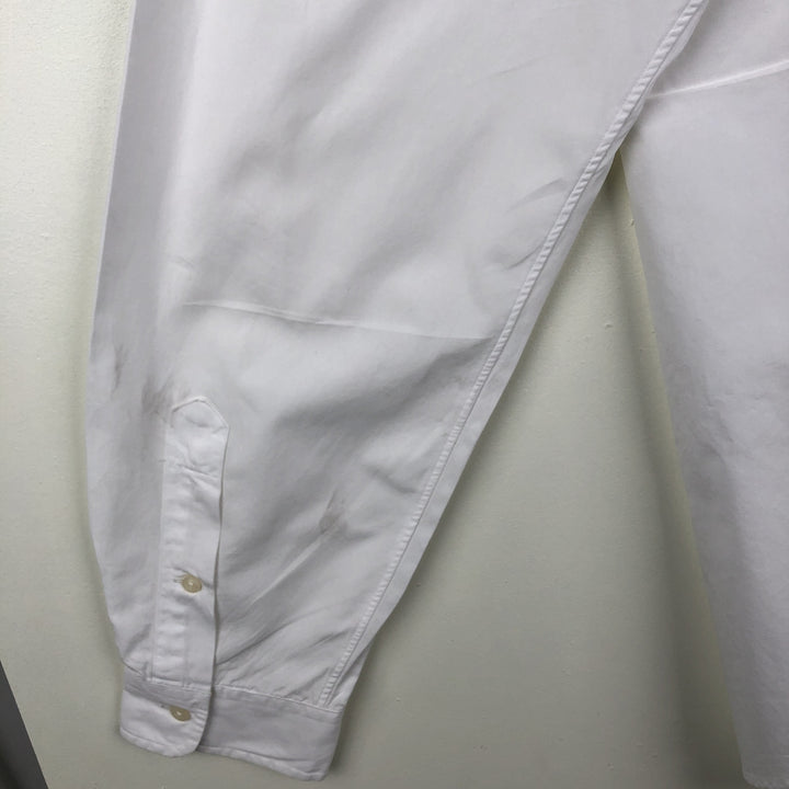 Ralph Lauren Classic Fit Long Sleeve Button Down Shirt Men's XL cotton white type Vintage Second Hand
