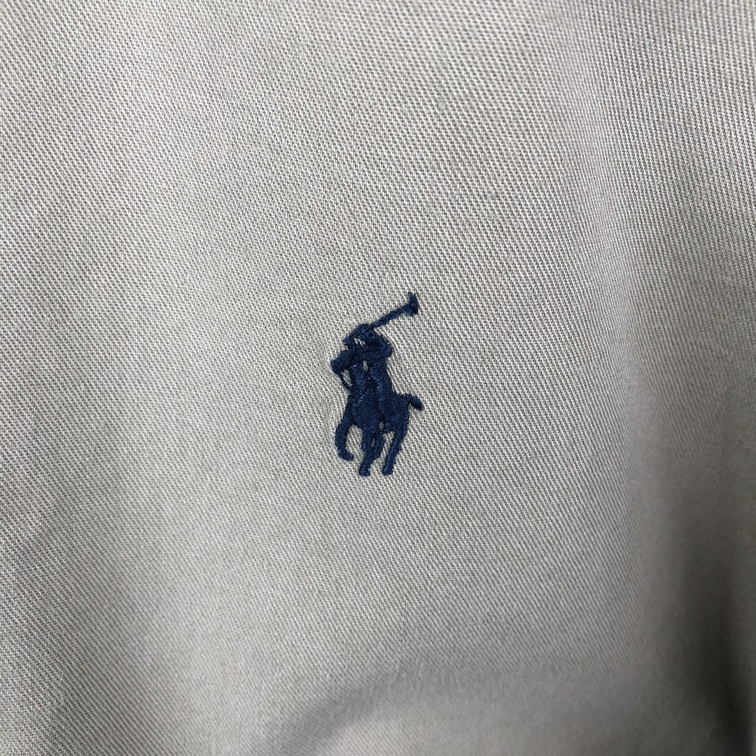 Ralph Lauren BLAKE long sleeve button down shirt, men's size L cotton Beige type Vintage Second Hand