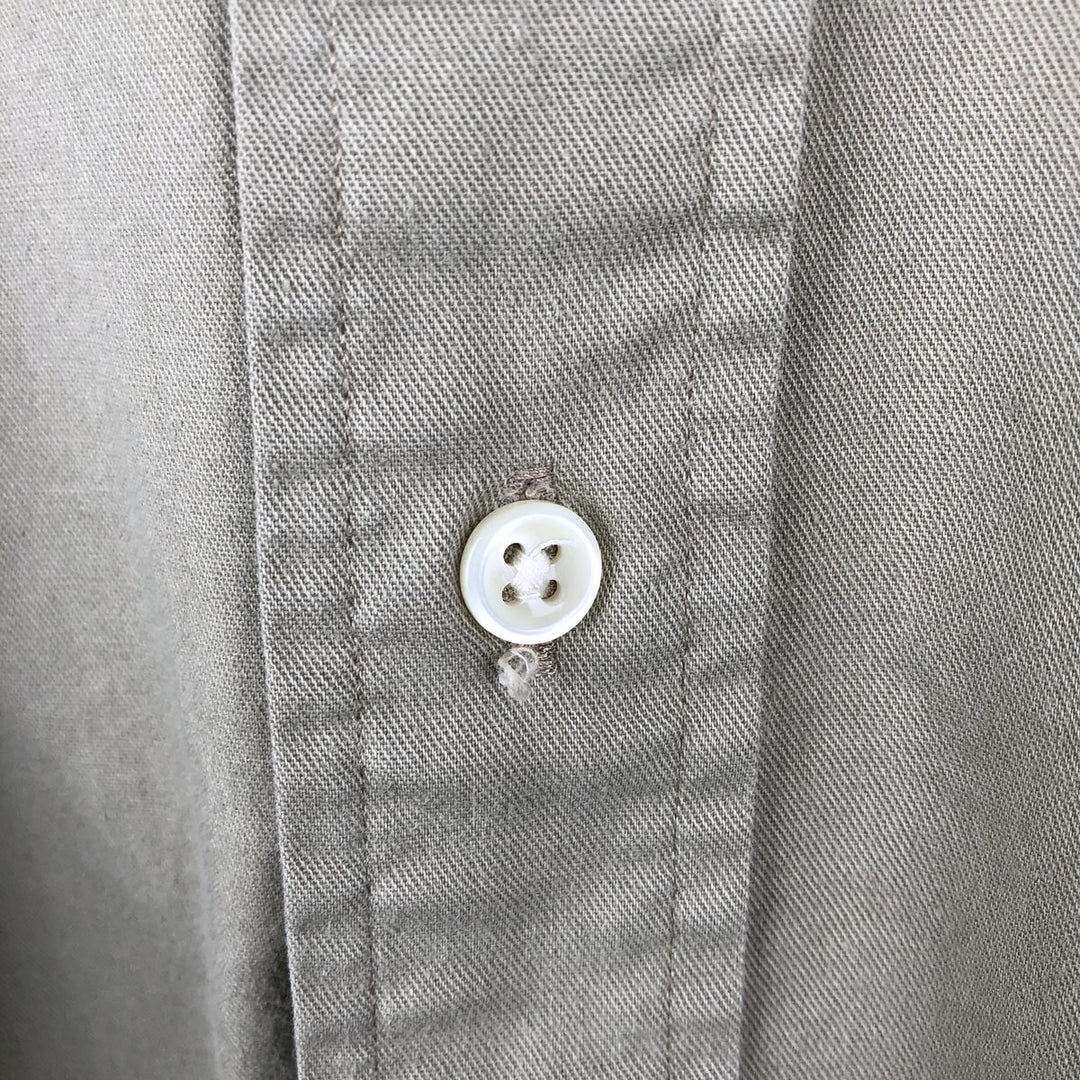 Ralph Lauren BLAKE long sleeve button down shirt, men's size L cotton Beige type Vintage Second Hand