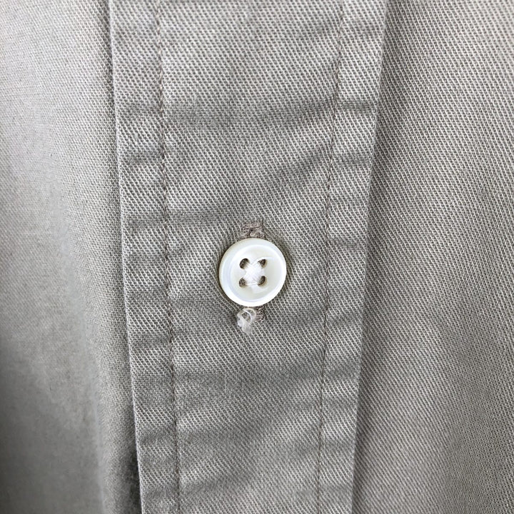 Ralph Lauren BLAKE long sleeve button down shirt, men's size L cotton Beige type Vintage Second Hand