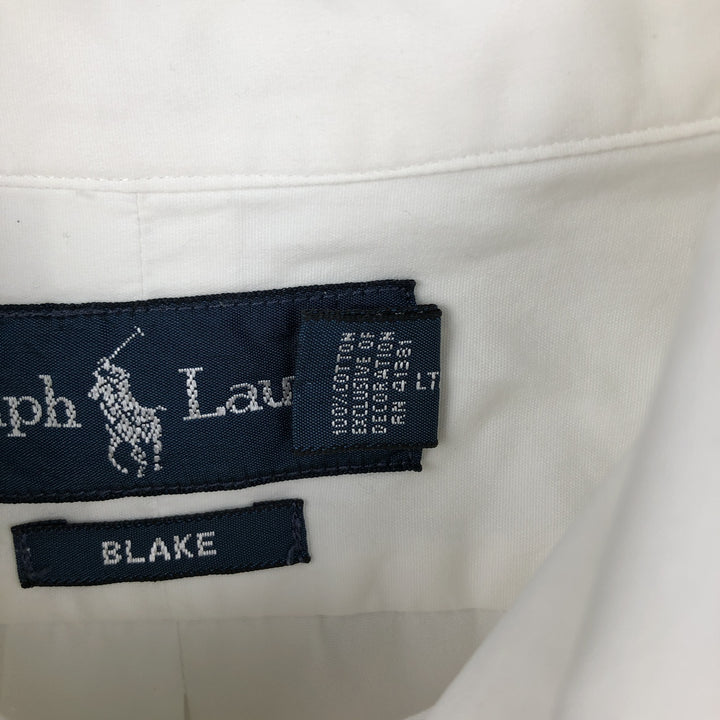 Ralph Lauren BLAKE long sleeve button down shirt, men's XL size cotton white type Vintage Second Hand