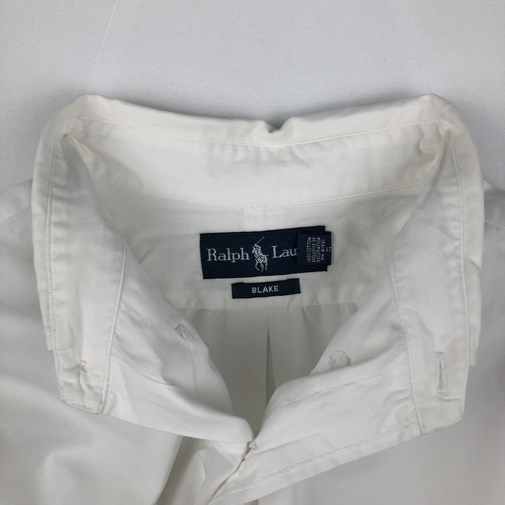 Ralph Lauren BLAKE long sleeve button down shirt, men's XL size cotton white type Vintage Second Hand