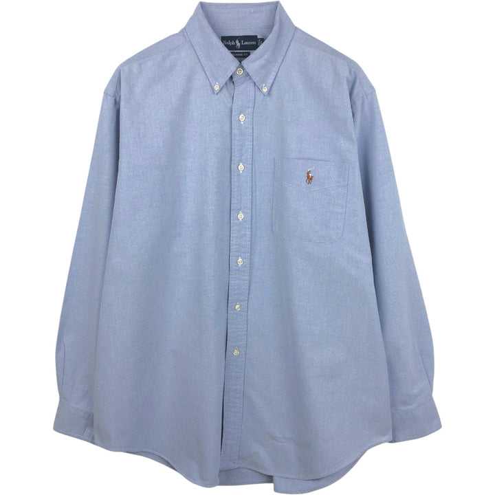 Ralph Lauren Classic Fit Long Sleeve Button Down Shirt Men's XL cotton blue type Vintage Second Hand