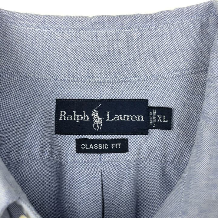 Ralph Lauren Classic Fit Long Sleeve Button Down Shirt Men's XL cotton blue type Vintage Second Hand