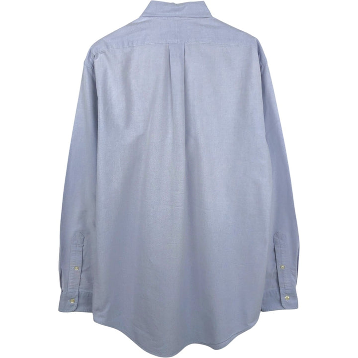 Ralph Lauren YARMOUTH long sleeve button down shirt, men's size M cotton blue type Vintage Second Hand