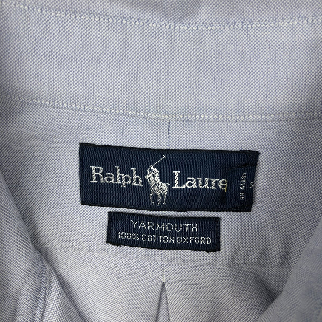 Ralph Lauren YARMOUTH long sleeve button down shirt, men's size M cotton blue type Vintage Second Hand