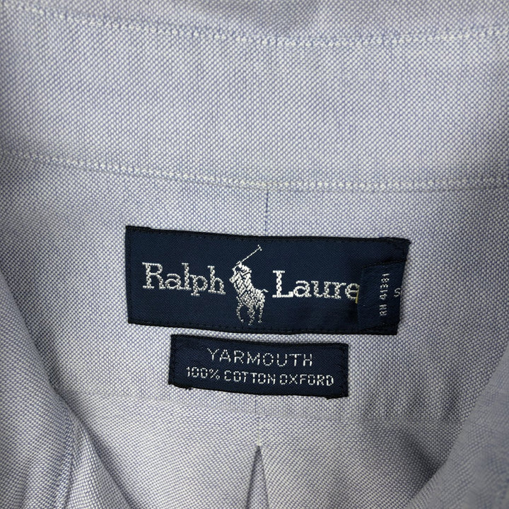 Ralph Lauren YARMOUTH long sleeve button down shirt, men's size M cotton blue type Vintage Second Hand