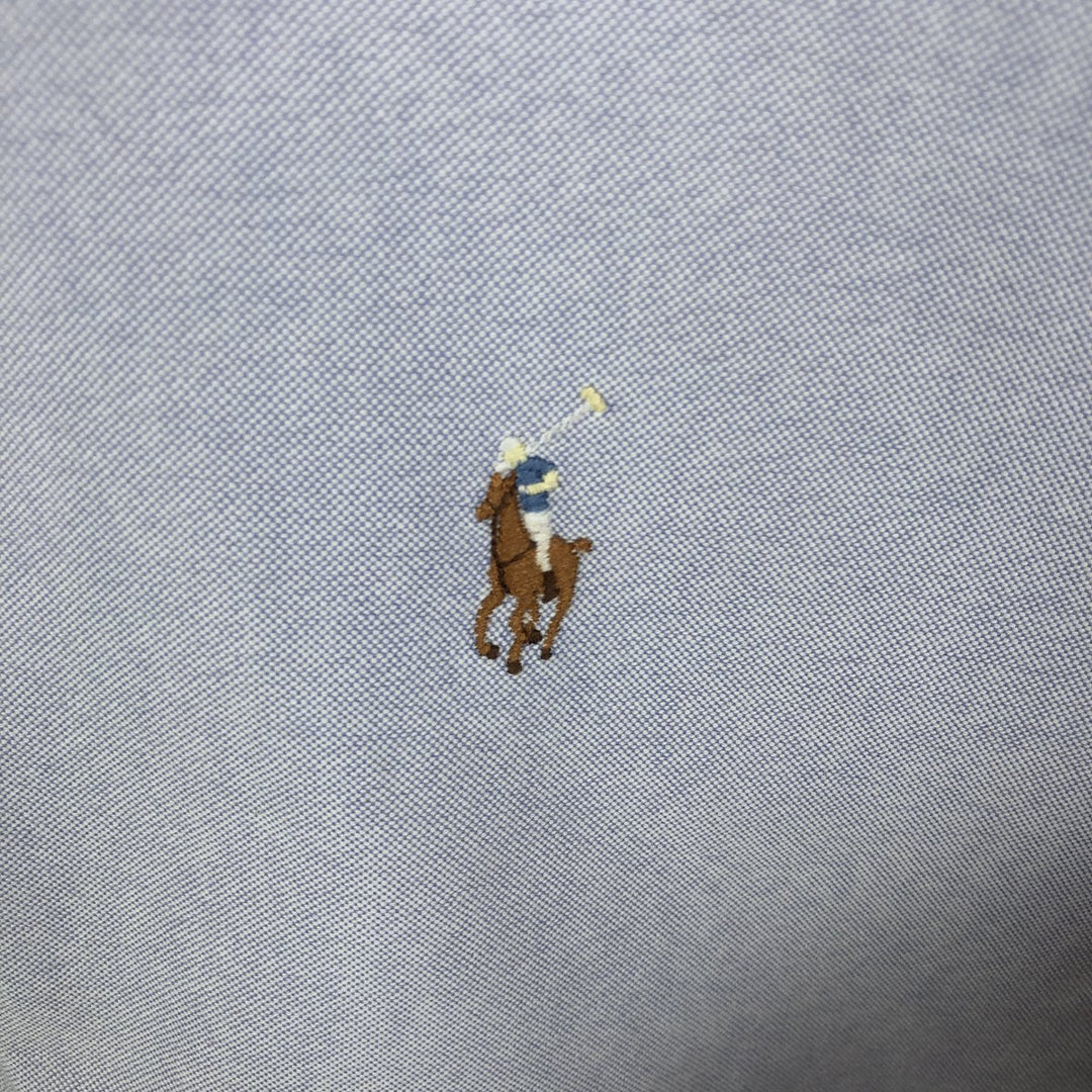 Ralph Lauren YARMOUTH long sleeve button down shirt, men's size M cotton blue type Vintage Second Hand