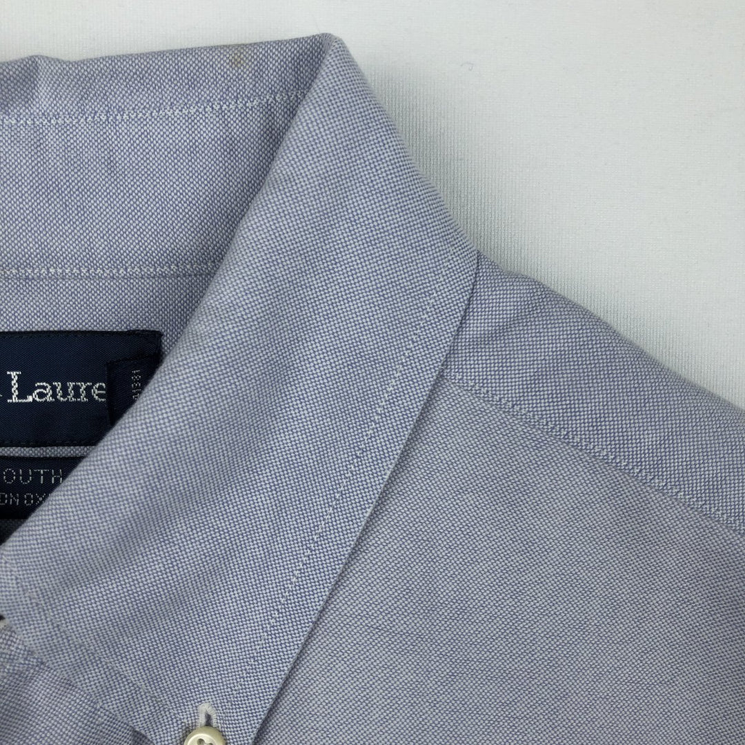 Ralph Lauren YARMOUTH long sleeve button down shirt, men's size M cotton blue type Vintage Second Hand