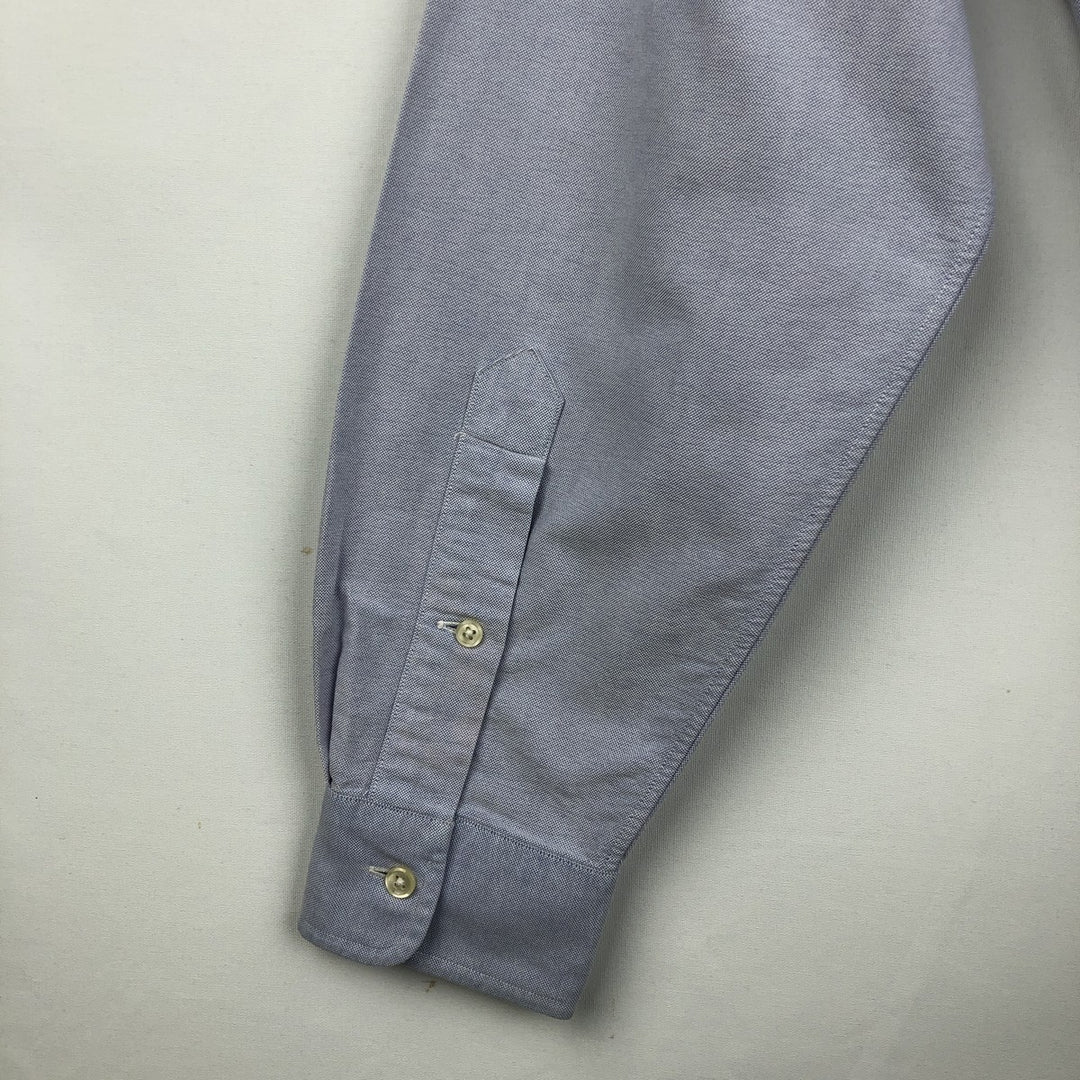 Ralph Lauren YARMOUTH long sleeve button down shirt, men's size M cotton blue type Vintage Second Hand