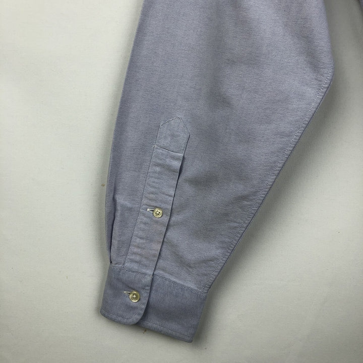 Ralph Lauren YARMOUTH long sleeve button down shirt, men's size M cotton blue type Vintage Second Hand