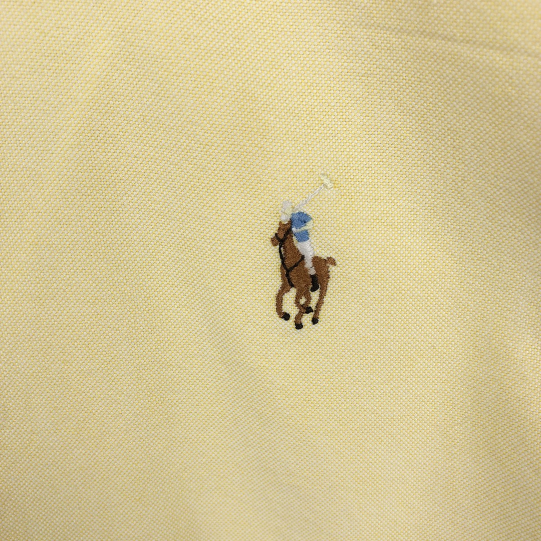 Ralph Lauren YARMOUTH long sleeve button down shirt, men's XL size cotton yellow type Vintage Second Hand