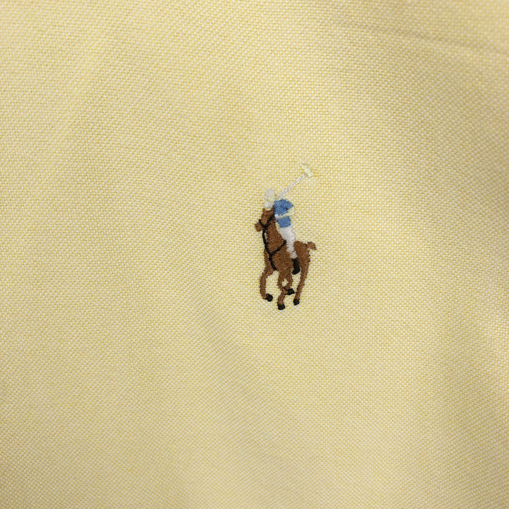 Ralph Lauren YARMOUTH long sleeve button down shirt, men's XL size cotton yellow type Vintage Second Hand