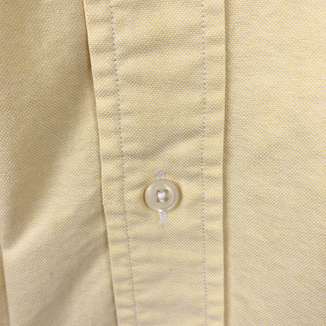 Ralph Lauren YARMOUTH long sleeve button down shirt, men's XL size cotton yellow type Vintage Second Hand