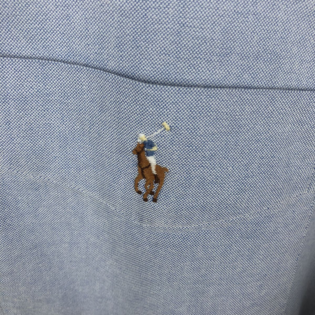 Ralph Lauren Classic Fit Long Sleeve Button Down Shirt, Men's Size L cotton blue type Vintage Second Hand