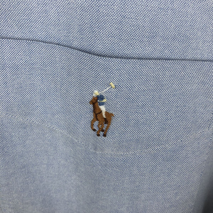 Ralph Lauren Classic Fit Long Sleeve Button Down Shirt, Men's Size L cotton blue type Vintage Second Hand