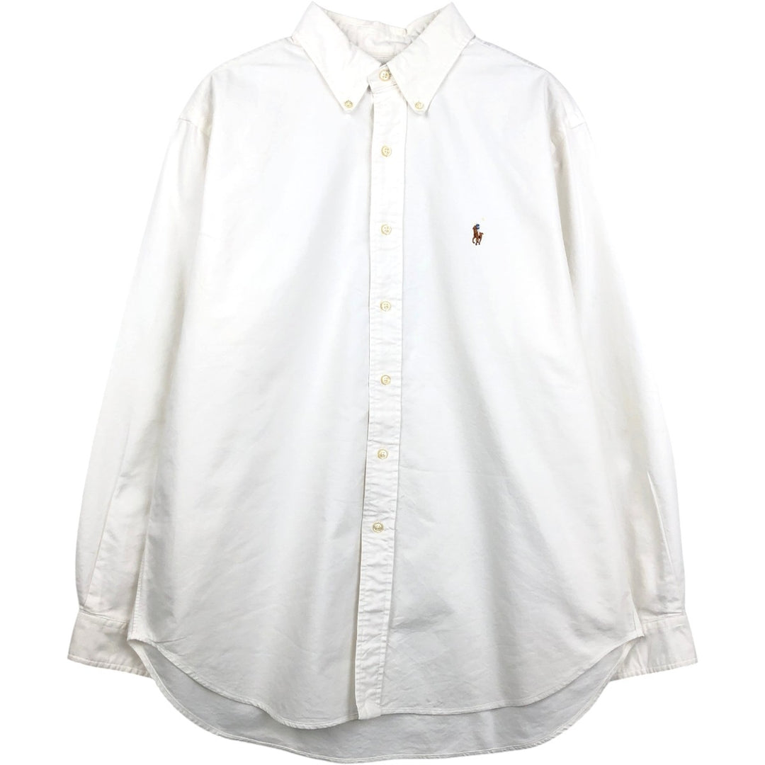 Ralph Lauren Classic Fit Long Sleeve Button Down Shirt Men's XL cotton white type Vintage Second Hand