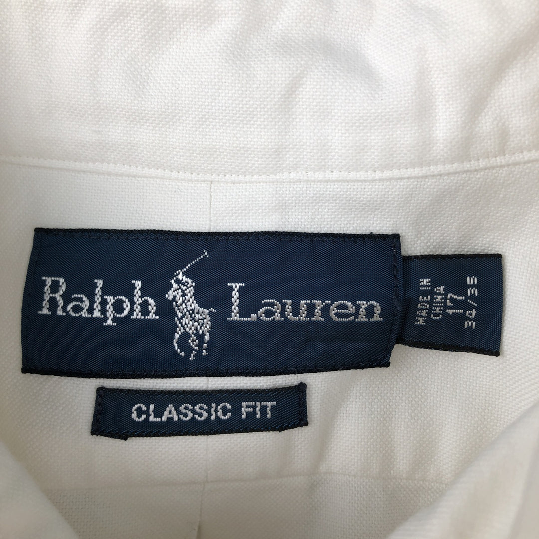 Ralph Lauren Classic Fit Long Sleeve Button Down Shirt Men's XL cotton white type Vintage Second Hand
