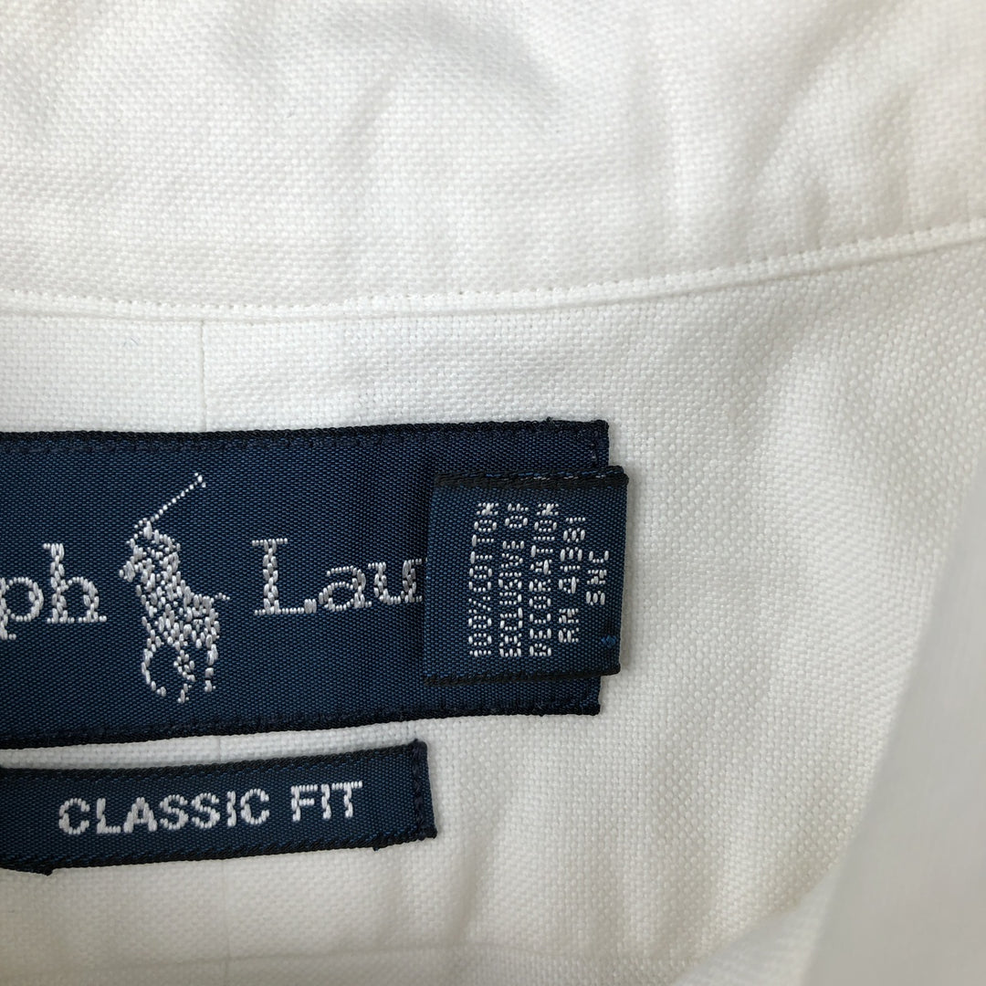 Ralph Lauren Classic Fit Long Sleeve Button Down Shirt Men's XL cotton white type Vintage Second Hand