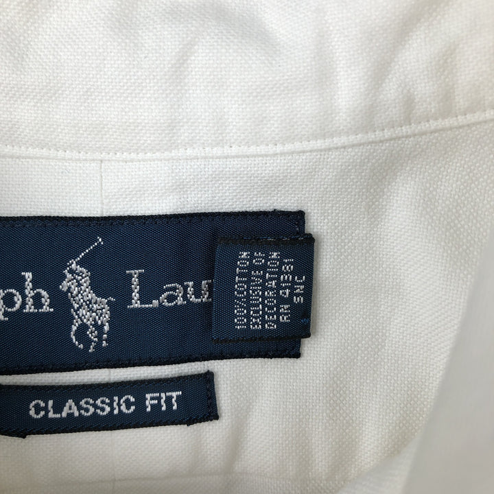 Ralph Lauren Classic Fit Long Sleeve Button Down Shirt Men's XL cotton white type Vintage Second Hand