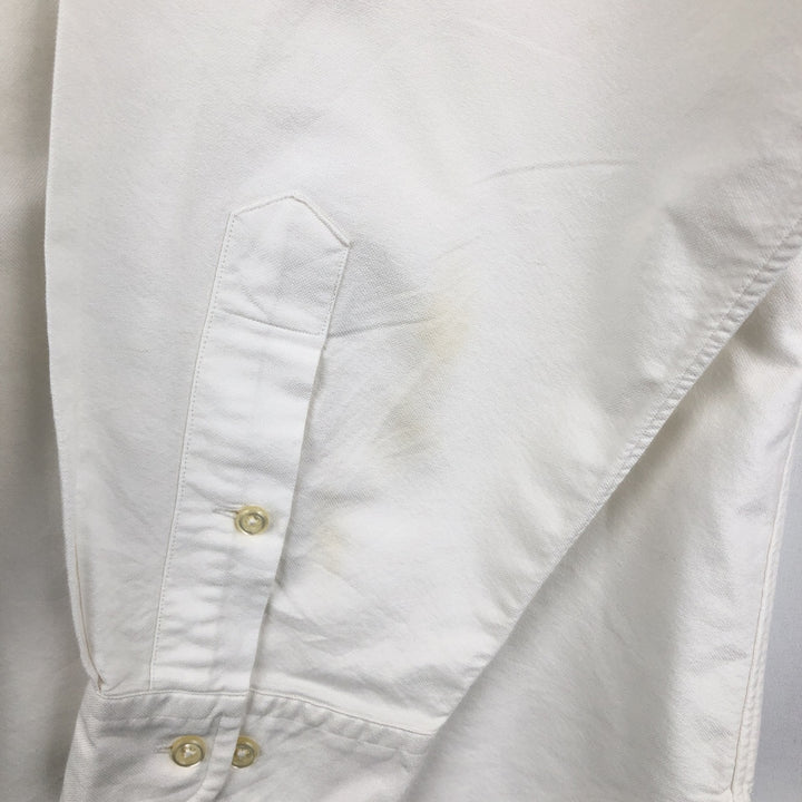 Ralph Lauren Classic Fit Long Sleeve Button Down Shirt Men's XL cotton white type Vintage Second Hand