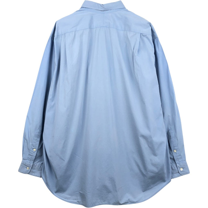 Ralph Lauren MARLOWE long-sleeved button-down shirt, men's size XL cotton Blue type light blue Vintage Second Hand