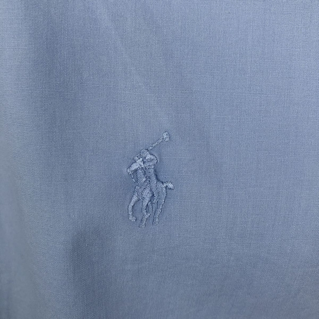 Ralph Lauren MARLOWE long-sleeved button-down shirt, men's size XL cotton Blue type light blue Vintage Second Hand