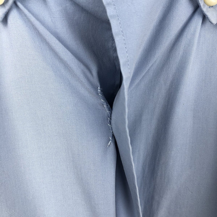 Ralph Lauren MARLOWE long-sleeved button-down shirt, men's size XL cotton Blue type light blue Vintage Second Hand