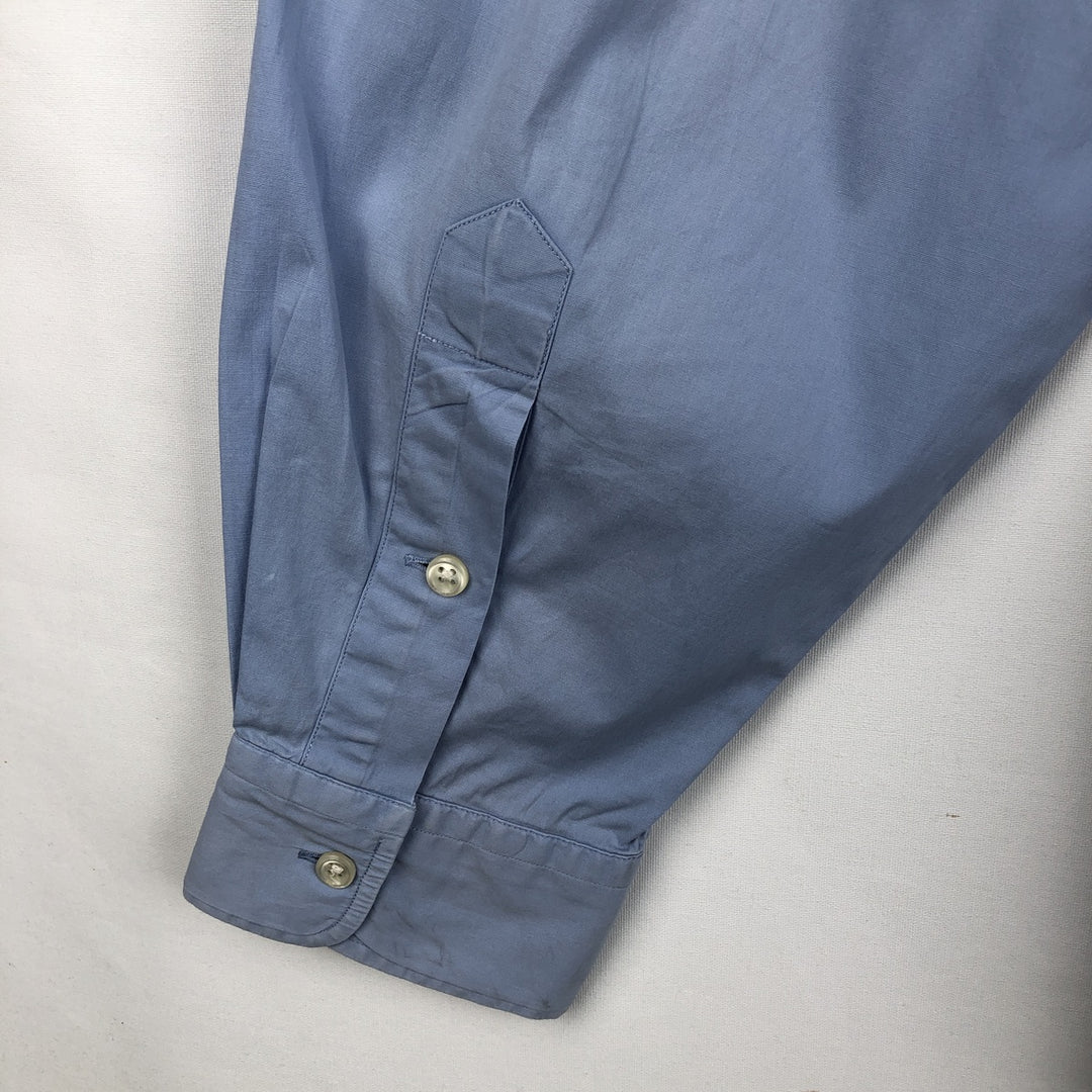 Ralph Lauren MARLOWE long-sleeved button-down shirt, men's size XL cotton Blue type light blue Vintage Second Hand