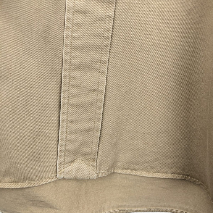 Ralph Lauren BLAKE long sleeve button down shirt, men's XL size cotton beige type brown Vintage Second Hand