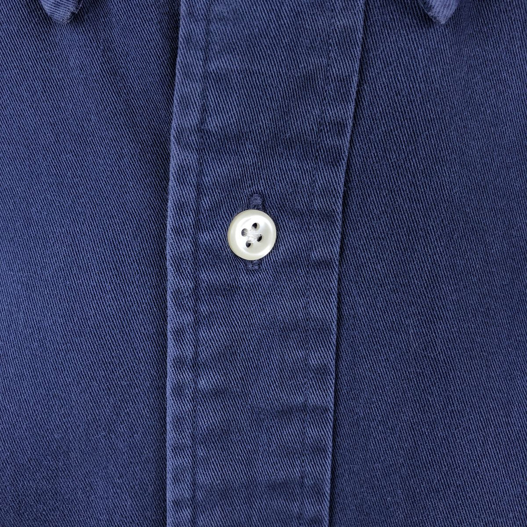 Ralph Lauren BLAKE long sleeve button down shirt, men's XL size cotton Navy blue Vintage Second Hand