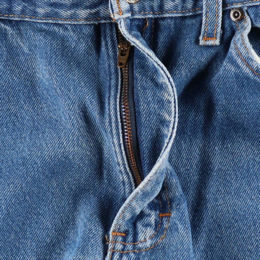 Dickies plain logo patch straight denim pants, unclear, size 34x32 (equivalent to men's W34), zipper fly, wide leg. unclear blue type Vintage Second Hand