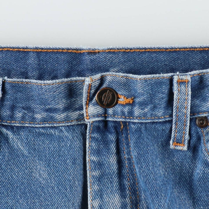 Dickies plain logo patch straight denim pants, unclear, size 34x32 (equivalent to men's W34), zipper fly, wide leg. unclear blue type Vintage Second Hand