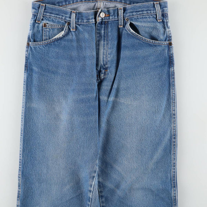 Dickies plain logo patch straight denim pants, unclear, size 34x32 (equivalent to men's W34), zipper fly, wide leg. unclear blue type Vintage Second Hand