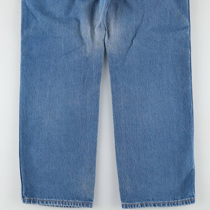 Dickies plain logo patch straight denim pants, unclear, size 34x32 (equivalent to men's W34), zipper fly, wide leg. unclear blue type Vintage Second Hand