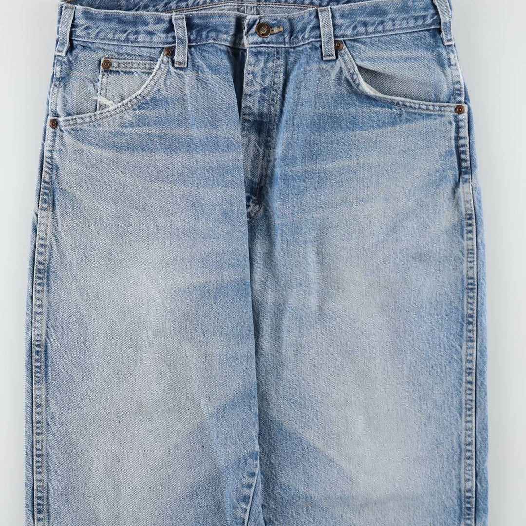 Dickies tapered denim pants for men, equivalent to W35 unclear Blue type light blue Vintage Second Hand