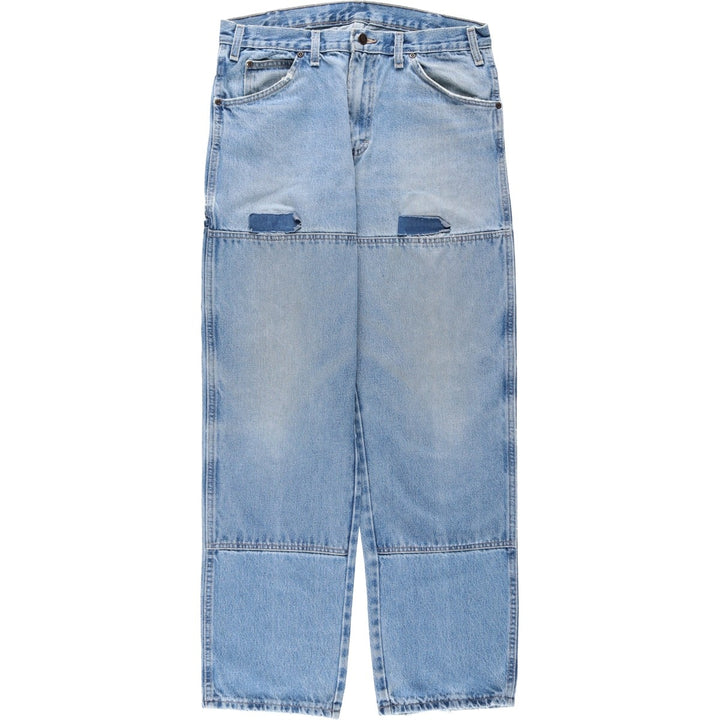 Dickies Relaxed Fit Double Knee Denim Pants, Men's Size W32 (approx.) cotton blue type Vintage Second Hand