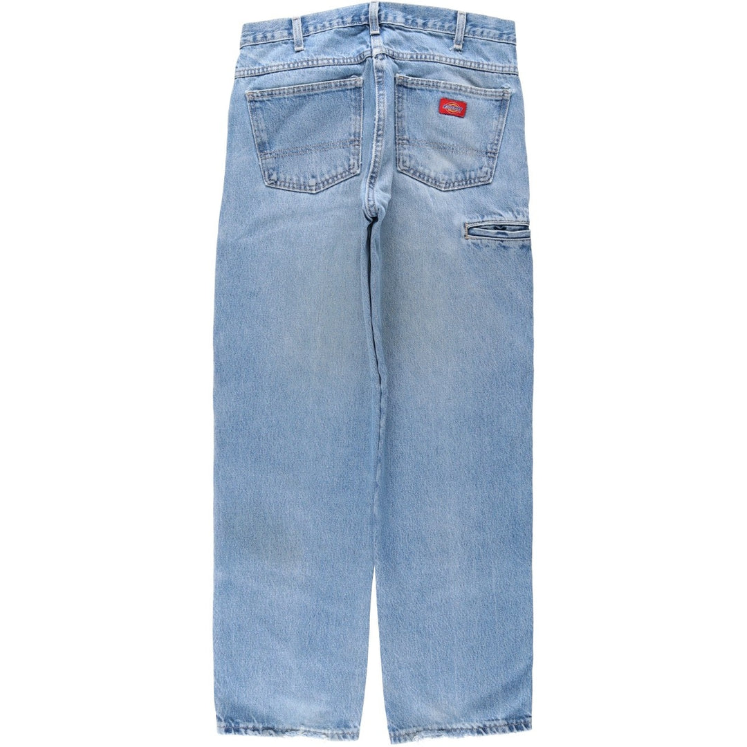 Dickies Relaxed Fit Double Knee Denim Pants, Men's Size W32 (approx.) cotton blue type Vintage Second Hand