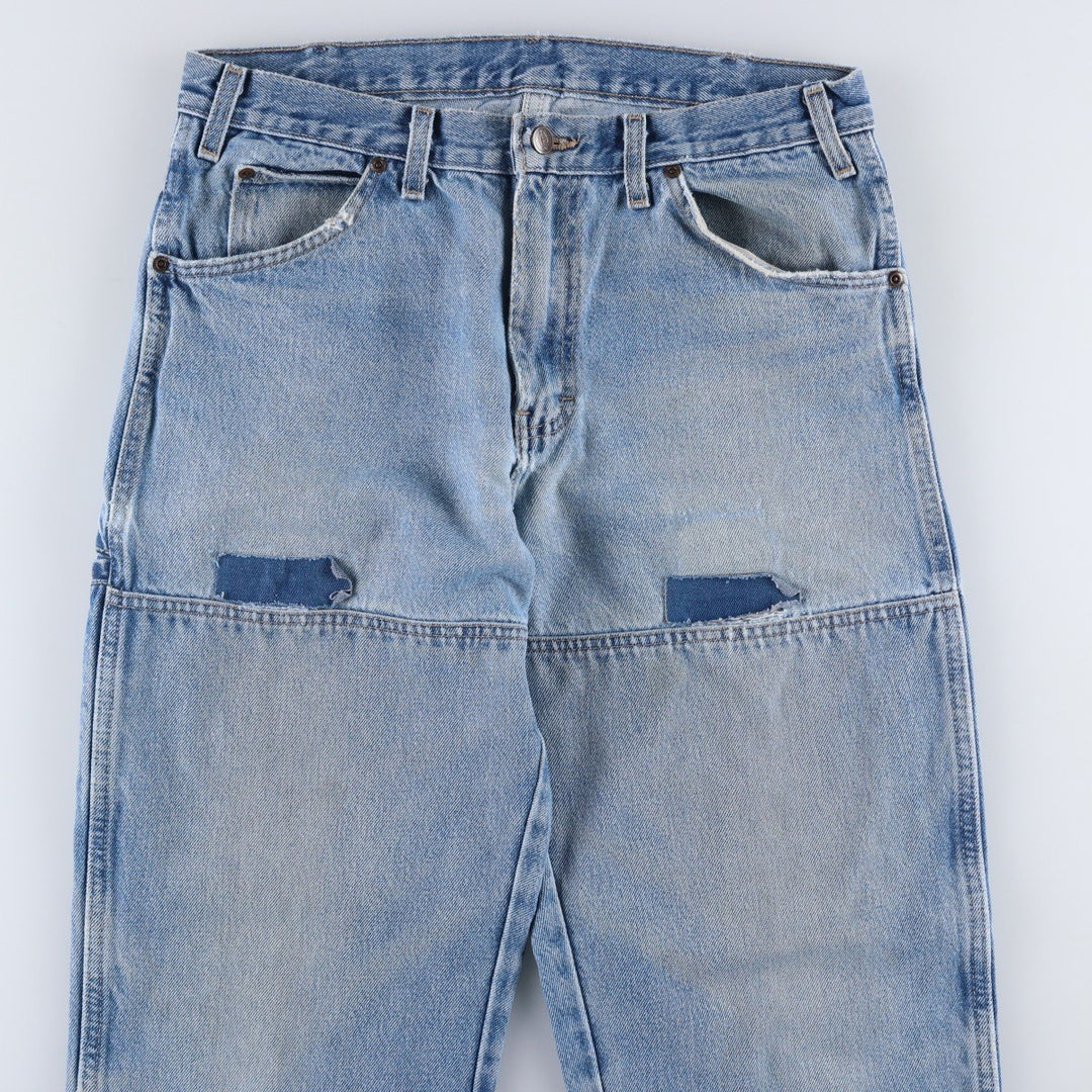 Dickies Relaxed Fit Double Knee Denim Pants, Men's Size W32 (approx.) cotton blue type Vintage Second Hand