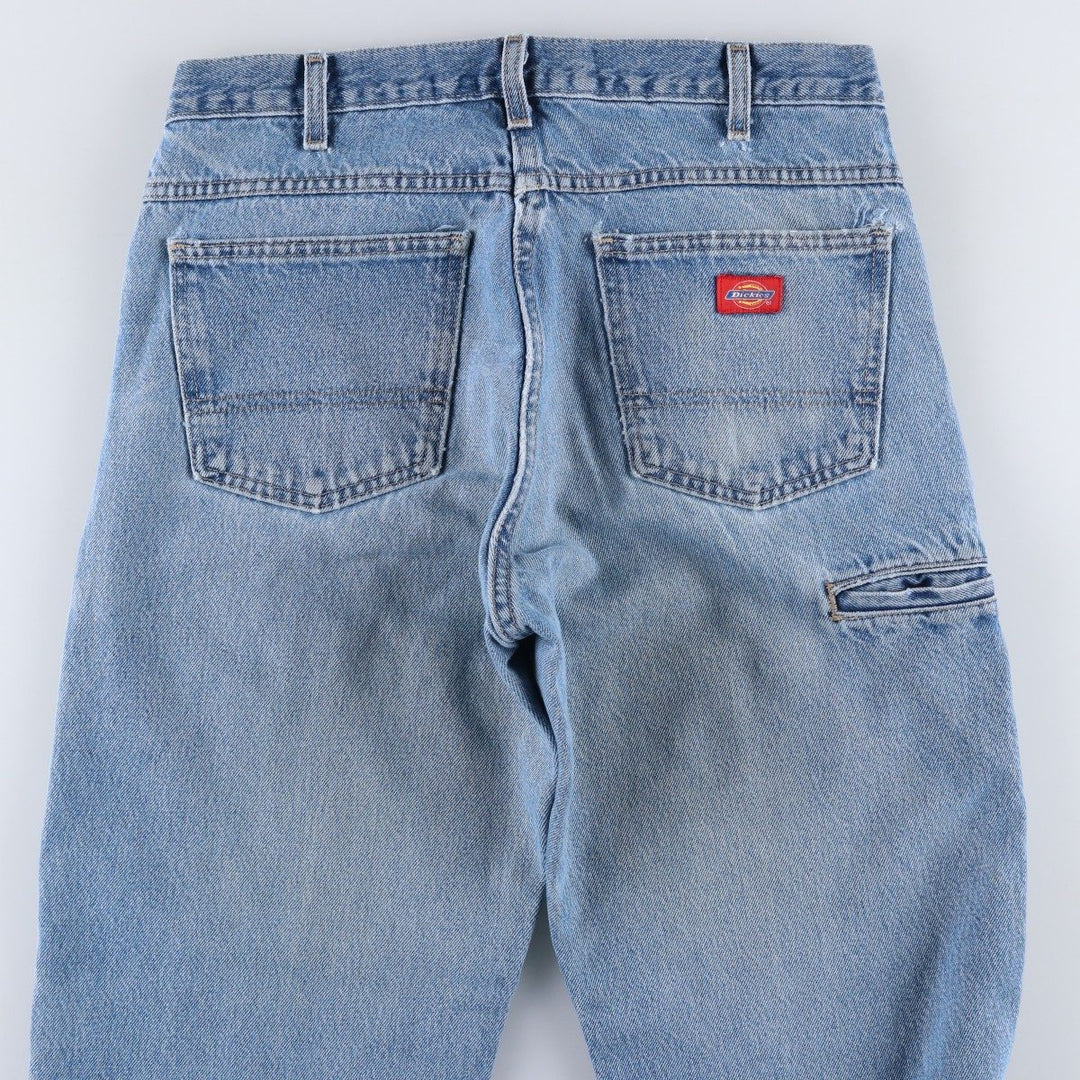 Dickies Relaxed Fit Double Knee Denim Pants, Men's Size W32 (approx.) cotton blue type Vintage Second Hand