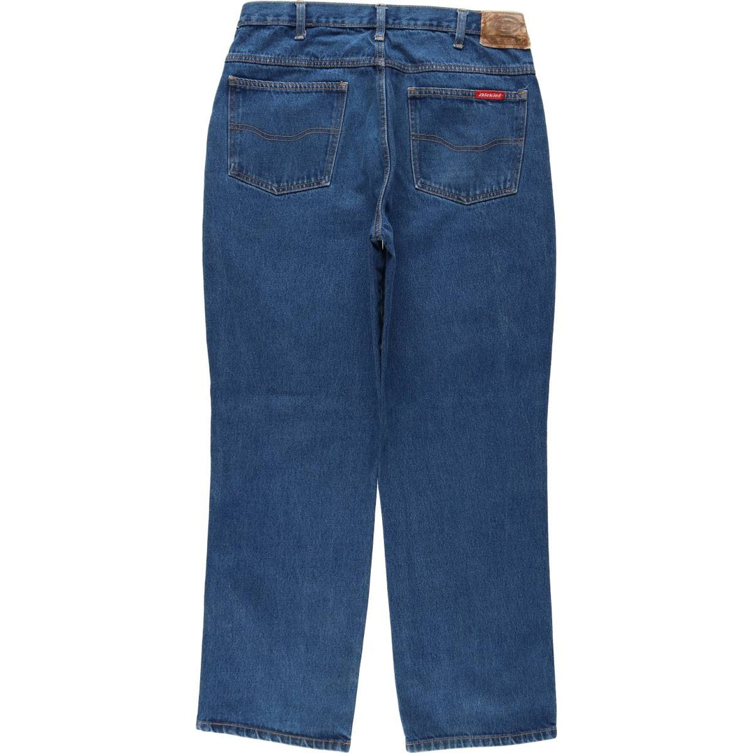 Dickies tapered denim pants for men, equivalent to W33 cotton navy blue type Vintage Second Hand