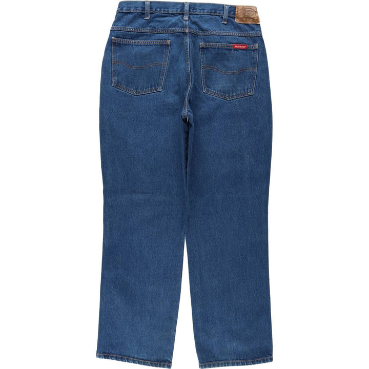 Dickies tapered denim pants for men, equivalent to W33 cotton navy blue type Vintage Second Hand