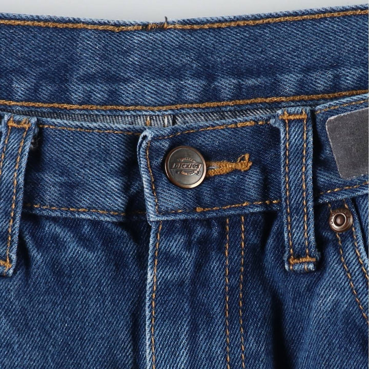 Dickies tapered denim pants for men, equivalent to W33 cotton navy blue type Vintage Second Hand
