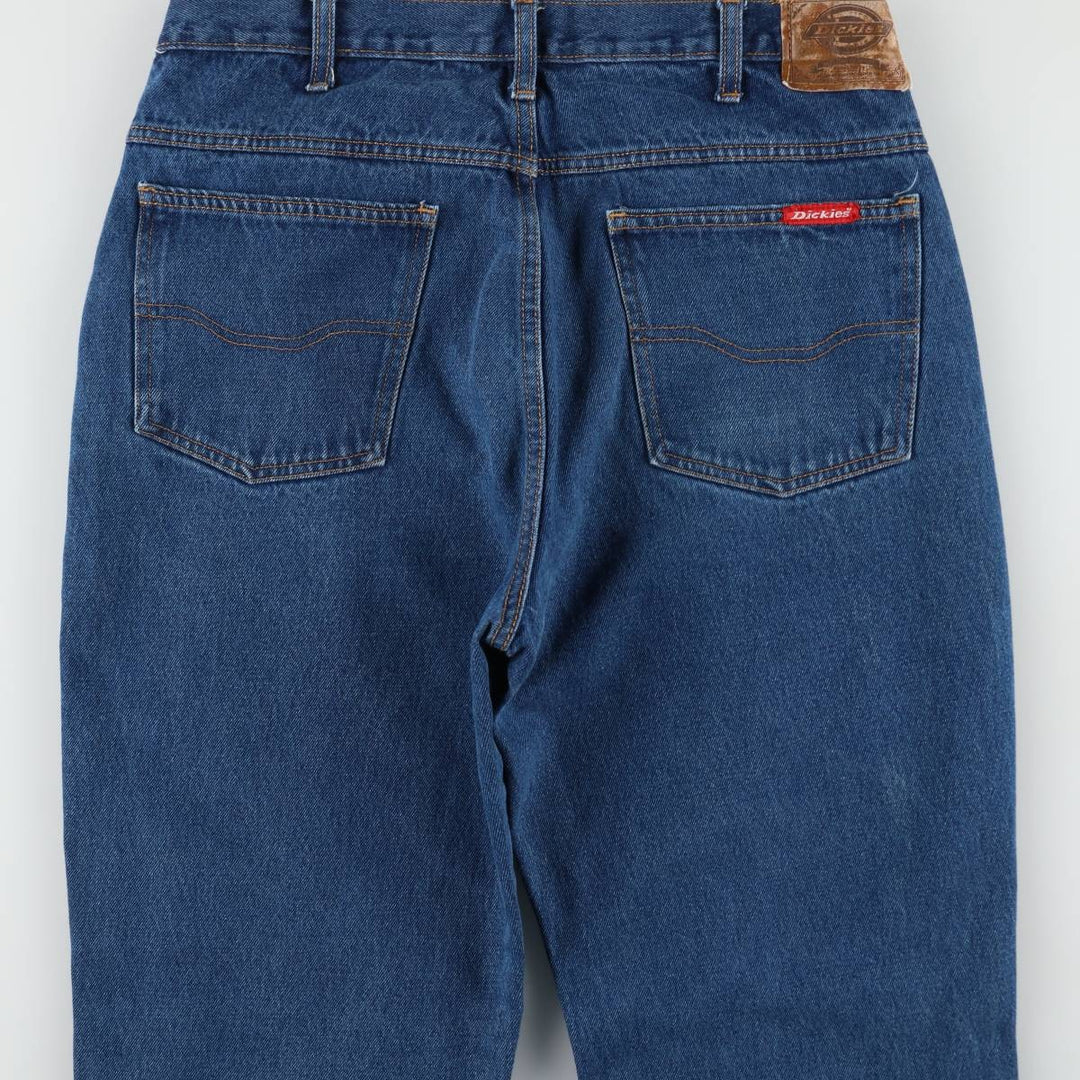 Dickies tapered denim pants for men, equivalent to W33 cotton navy blue type Vintage Second Hand