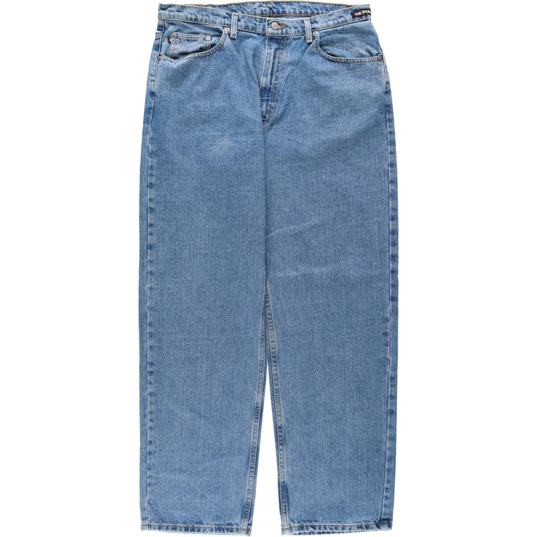 Ralph Lauren POLO JEANS COMPANY LOOSE FIT Straight Denim Pants, Men's W37 (approx.) cotton blue type Vintage Second Hand