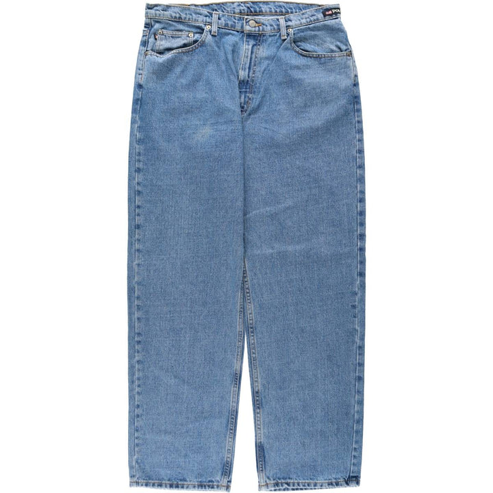 Ralph Lauren POLO JEANS COMPANY LOOSE FIT Straight Denim Pants, Men's W37 (approx.) cotton blue type Vintage Second Hand