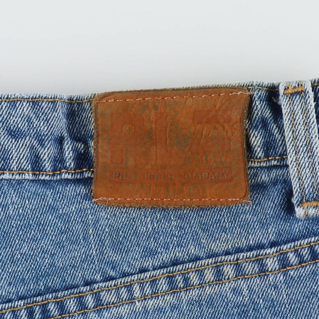 Ralph Lauren POLO JEANS COMPANY LOOSE FIT Straight Denim Pants, Men's W37 (approx.) cotton blue type Vintage Second Hand