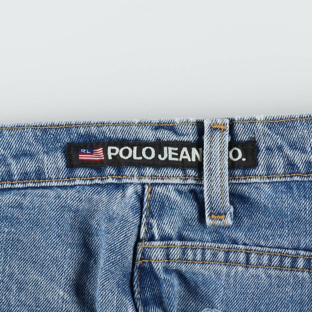 Ralph Lauren POLO JEANS COMPANY LOOSE FIT Straight Denim Pants, Men's W37 (approx.) cotton blue type Vintage Second Hand
