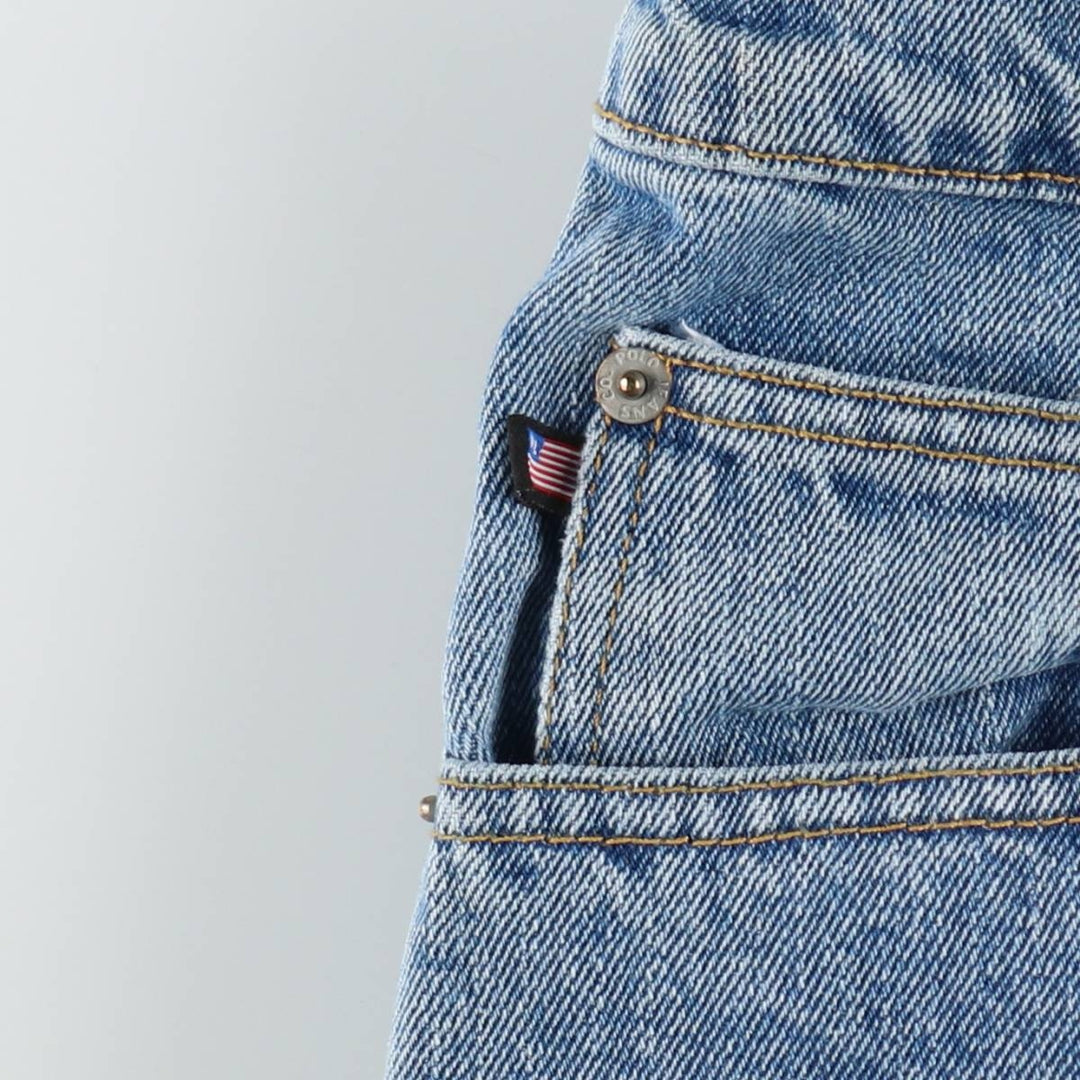 Ralph Lauren POLO JEANS COMPANY LOOSE FIT Straight Denim Pants, Men's W37 (approx.) cotton blue type Vintage Second Hand