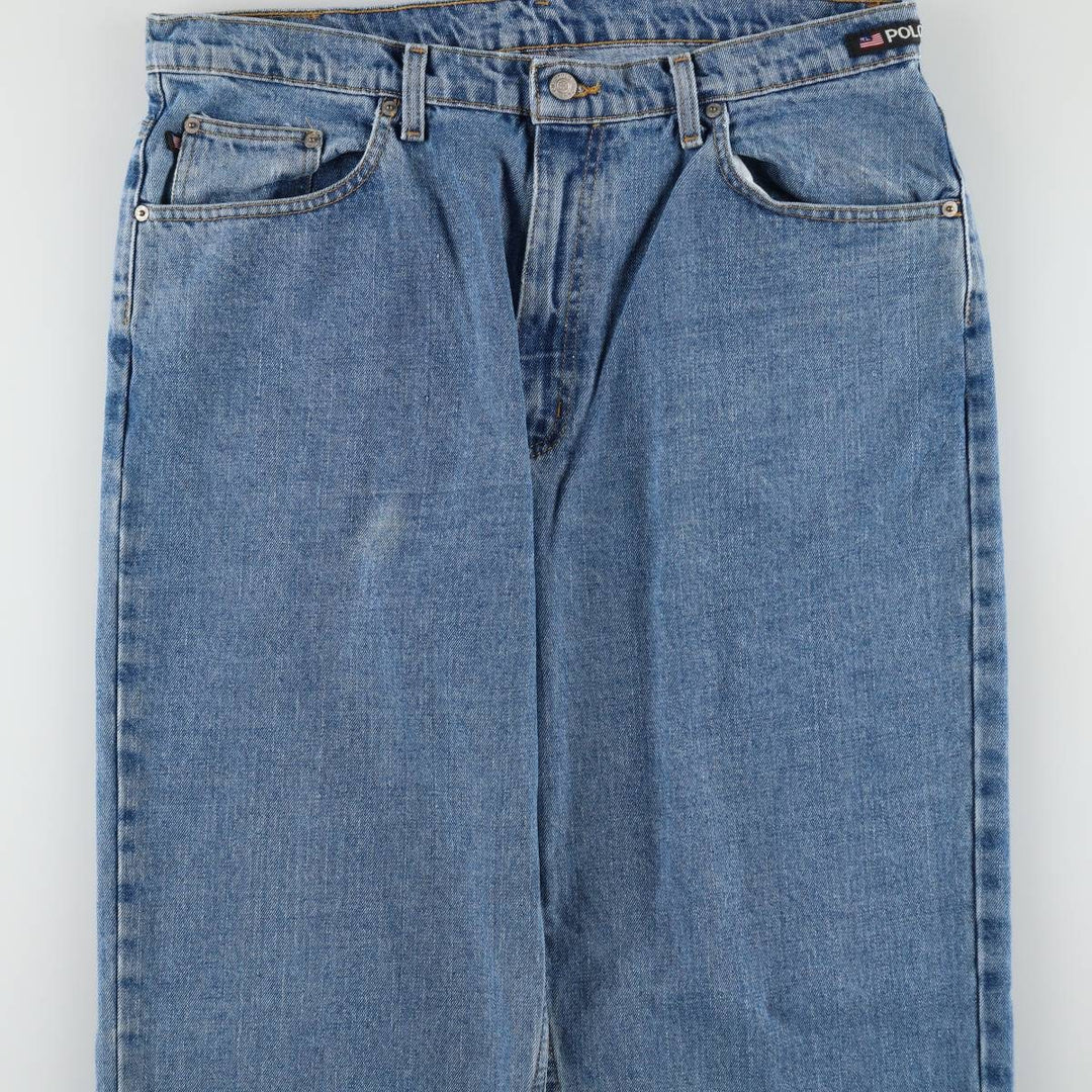 Ralph Lauren POLO JEANS COMPANY LOOSE FIT Straight Denim Pants, Men's W37 (approx.) cotton blue type Vintage Second Hand